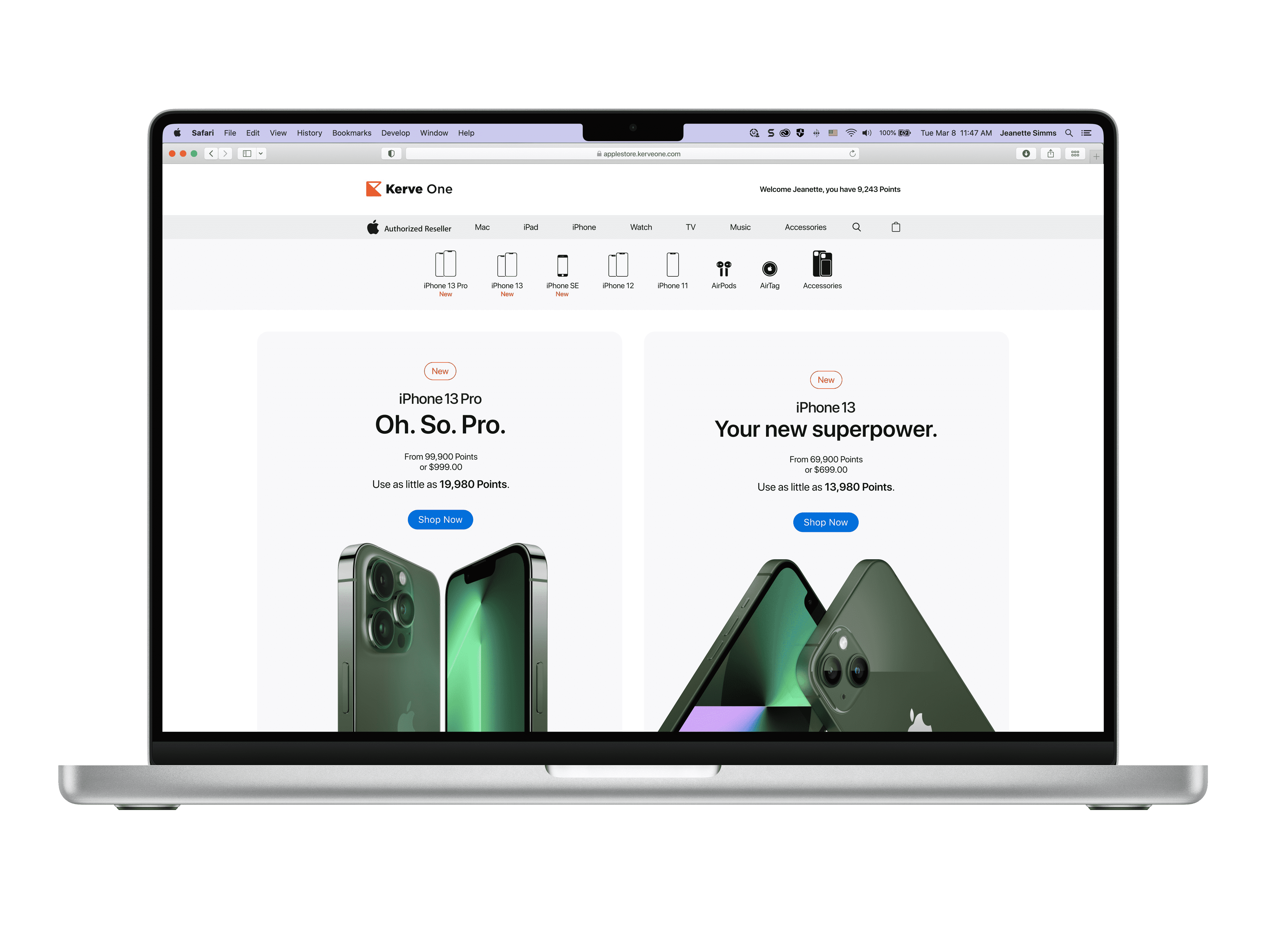 Apple storefront inside your program